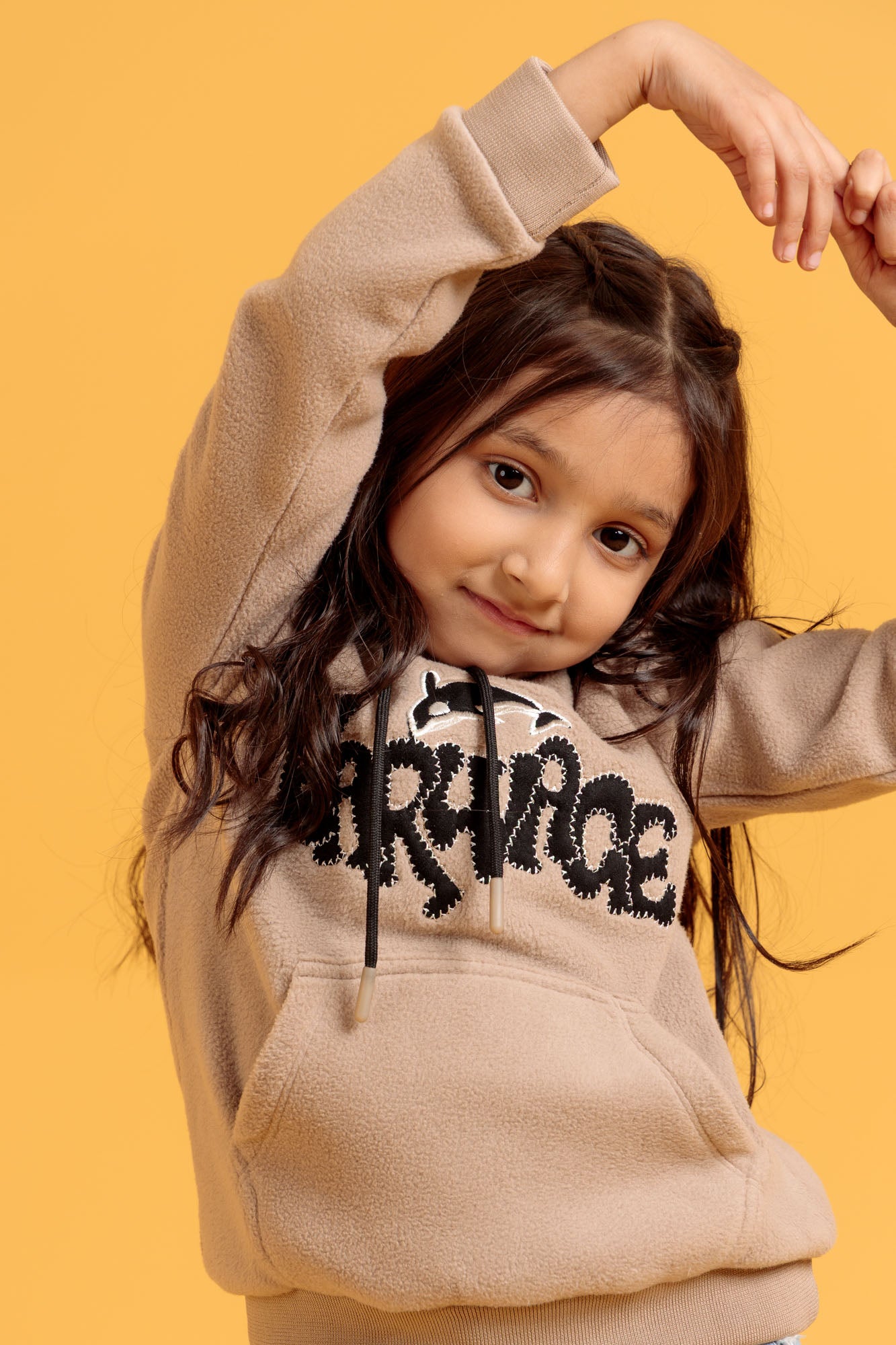 Little Girls’ Pullover Hoodie - Peach Bloom