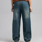 Women Skater Fit Cut & Sewn Denim Jeans - Vintage Blue