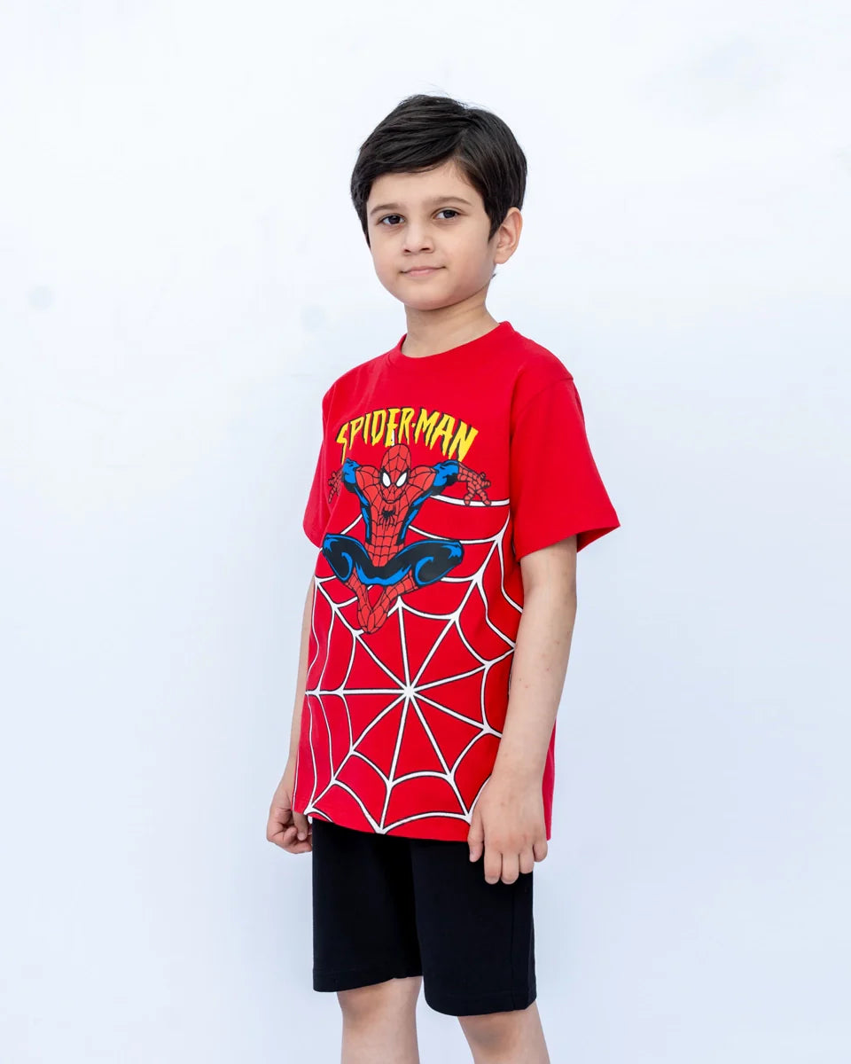 Kids Printed Co-ords Set – Fiery Red