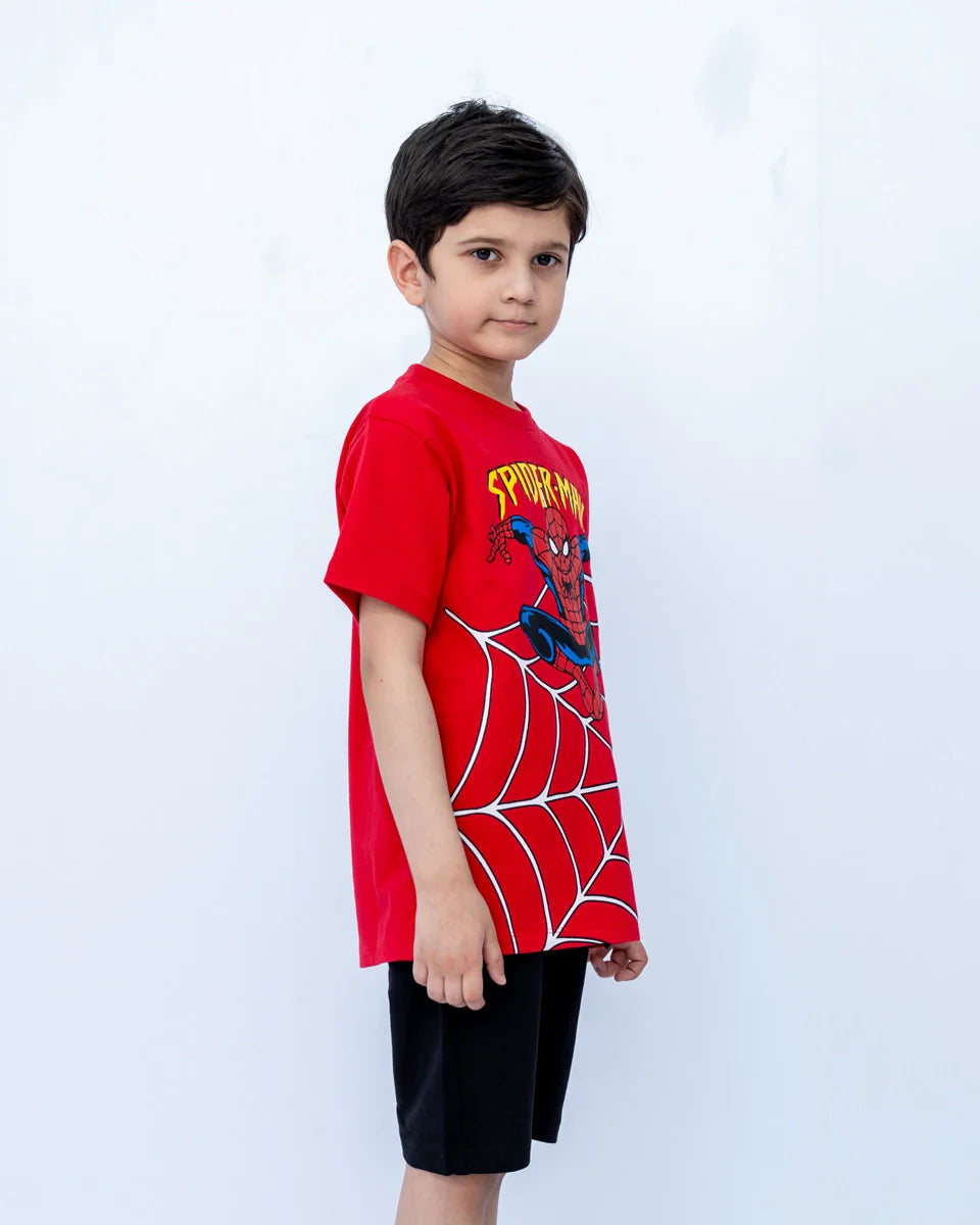 Kids Printed Co-ords Set – Fiery Red