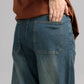 Women Skater Fit Cut & Sewn Denim Jeans - Vintage Blue