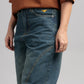 Women Skater Fit Cut & Sewn Denim Jeans - Vintage Blue