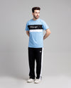 Men's Cut & Sew Two Piece Set - Blue