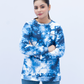 Women Sweatshirt Tie & Dye Regular Fit - Blue