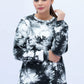 Women Sweatshirt Tie & Dye Regular Fit - Black