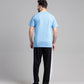 Men's Cut & Sew Two Piece Set - Blue