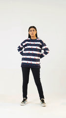 Women Sweatshirt Regular Fit - Navy Blue