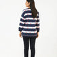 Women Sweatshirt Regular Fit - Multi Navy Blue - Harwage