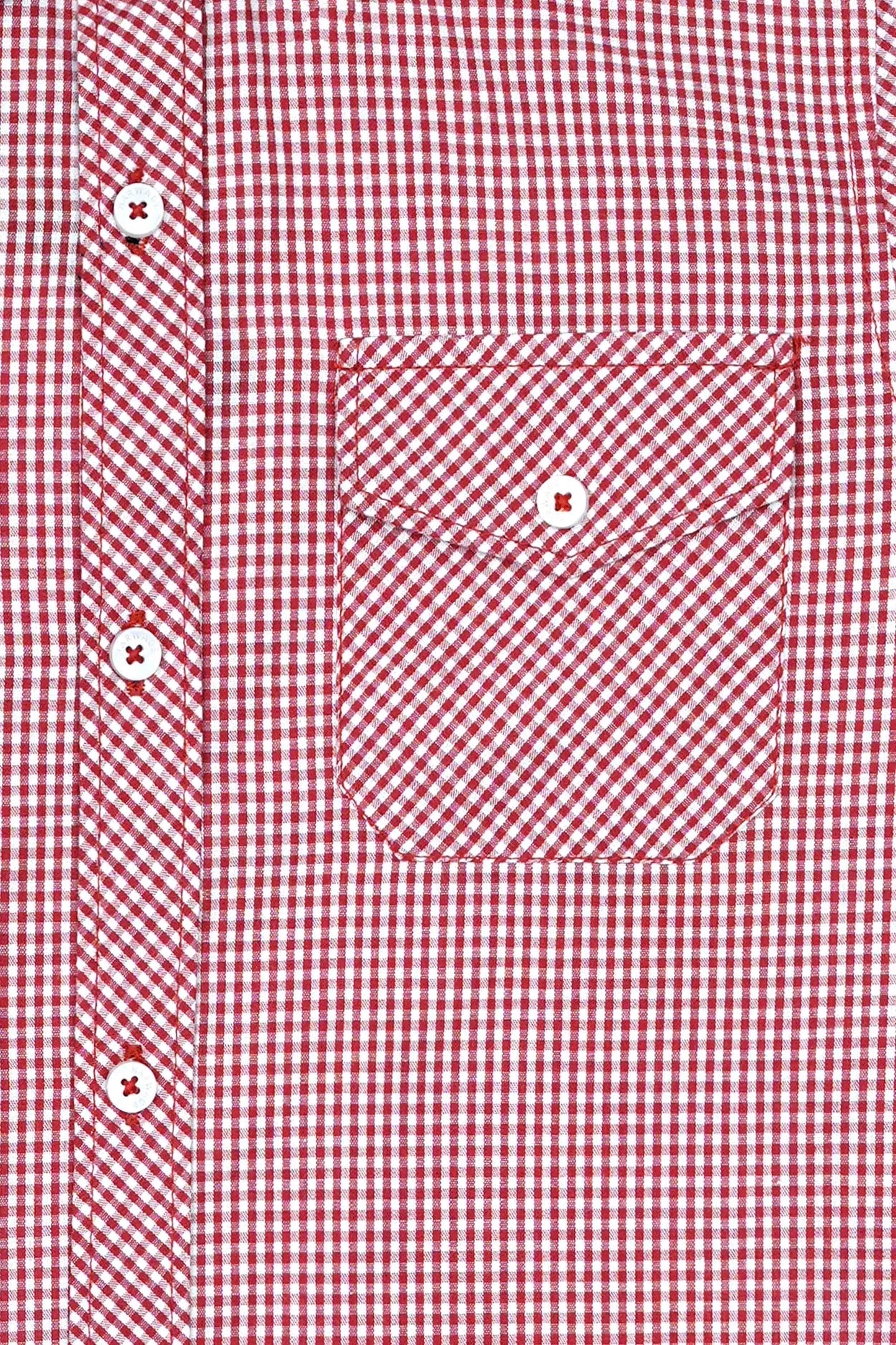Boys’ Full Sleeves Casual Shirt - Red & White