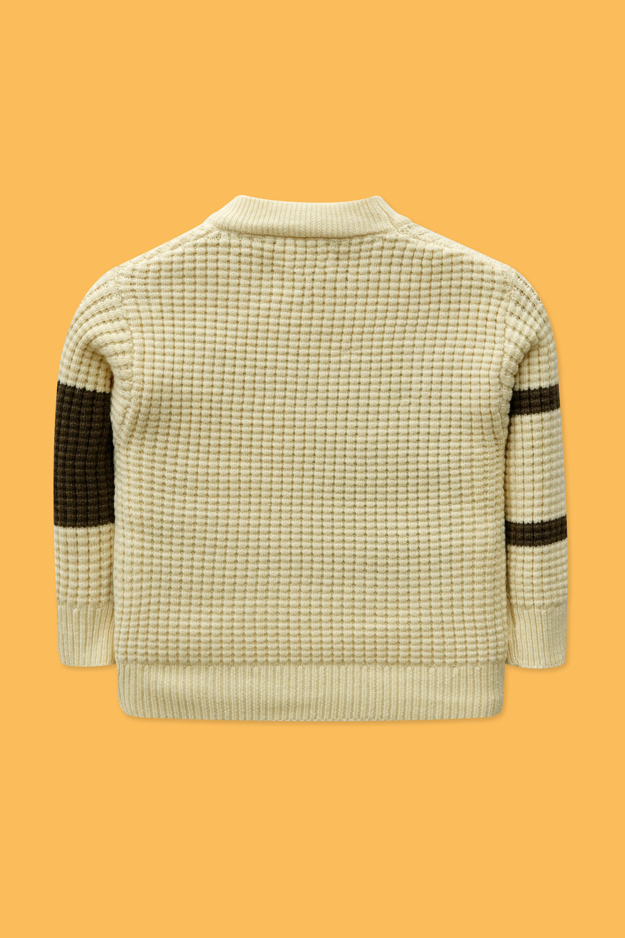 Little Boys R-Neck Wool Cardigan - Brown