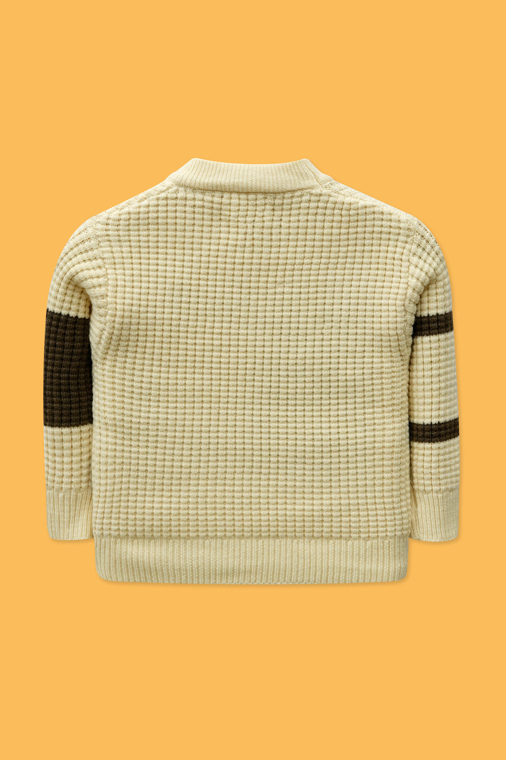 Little Boys R-Neck Wool Cardigan - Brown