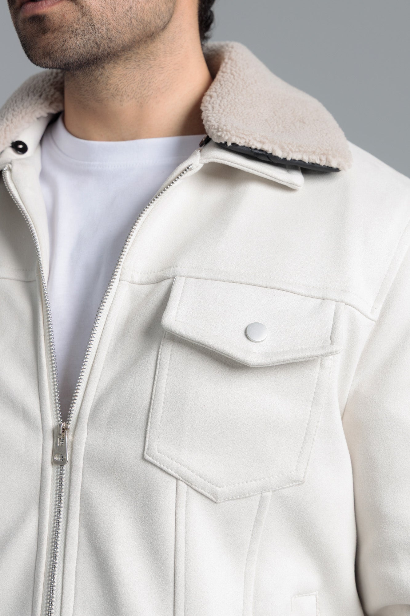 Mem Soft & Fuzzy Jacket - Cloud Dancer