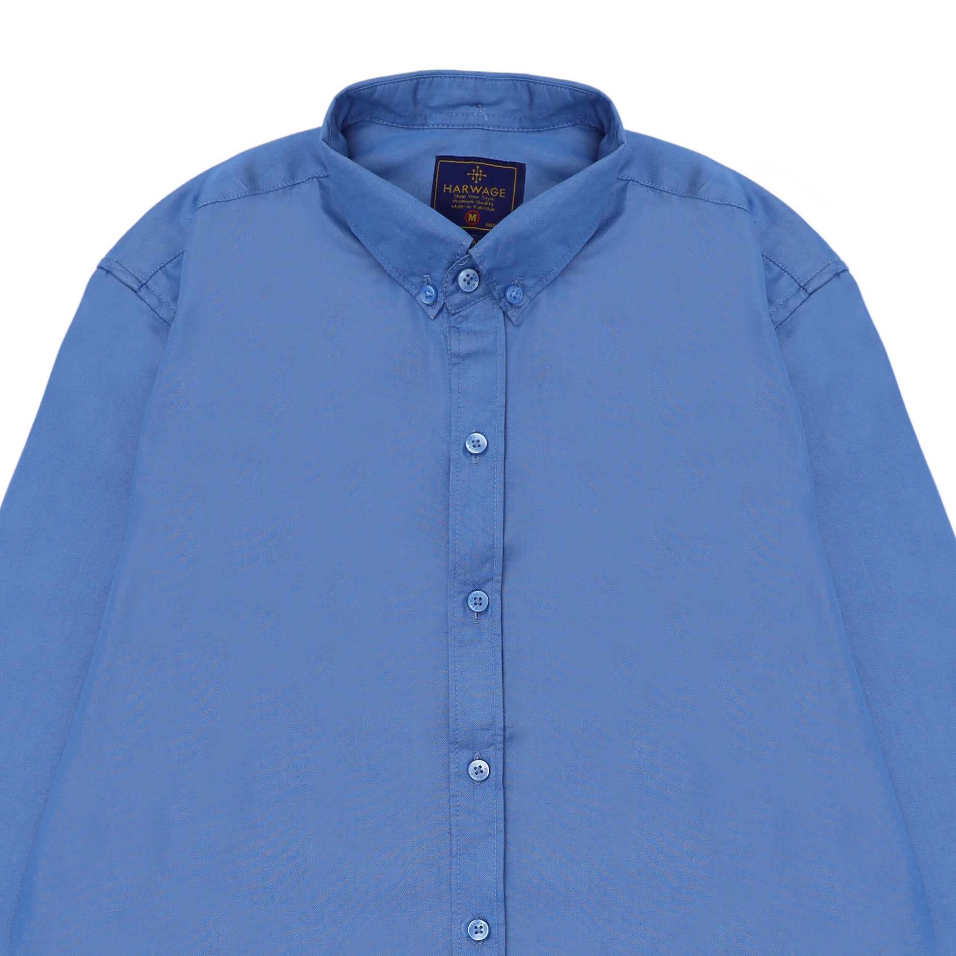 Men Casual Shirt - Light Blue - Harwage