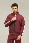 Men Regular Fit Tracksuit – Maroon