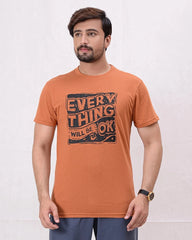 Men Copper Printed T-Shirt