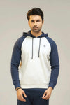 Men’s Fleece Hoodie - White/Navy