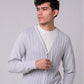 Men’s V-Neck Cardigan - Grey