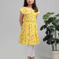 Little Girls' Cotton Blend Long Dress - Yellow