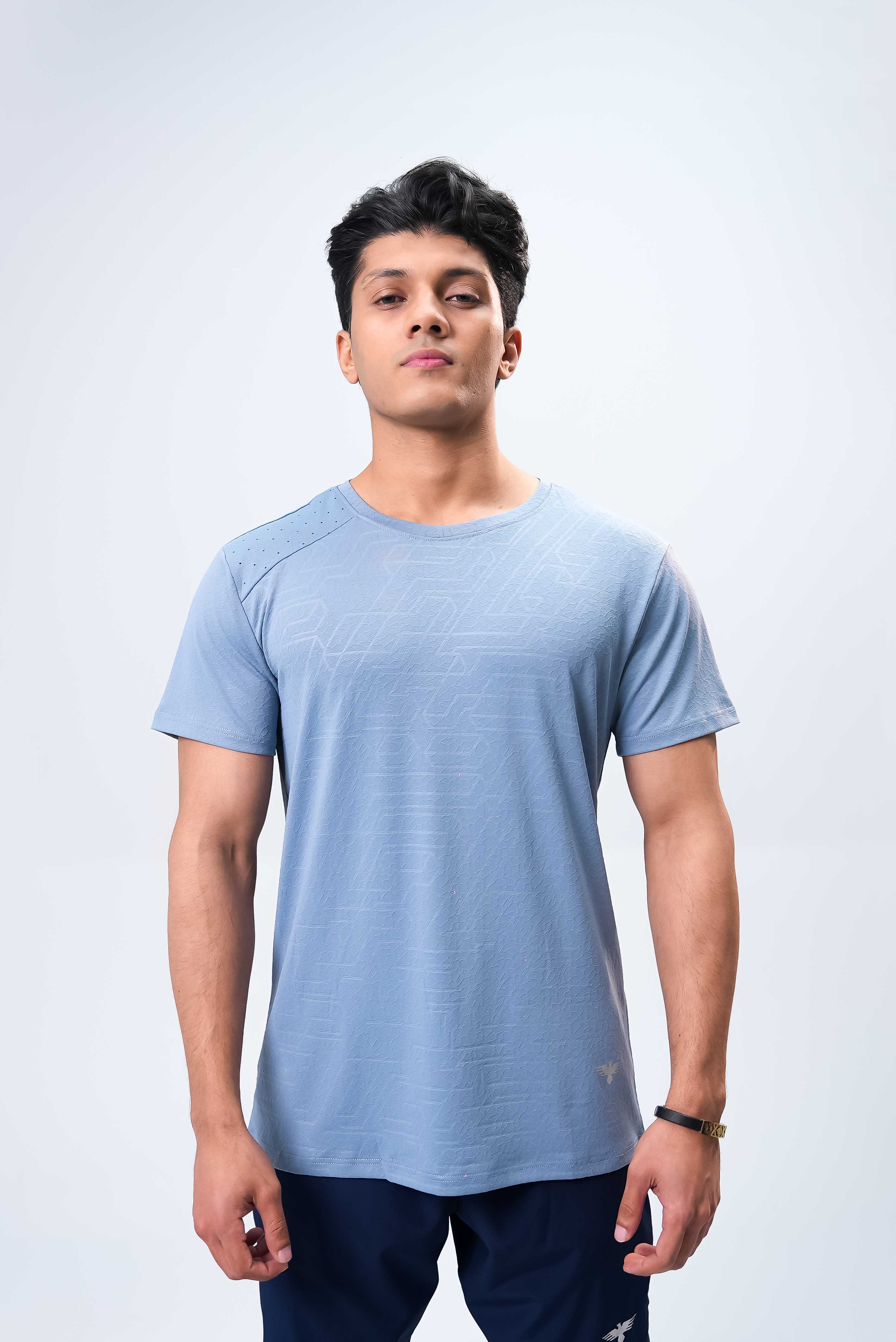 Men’s Gym Wear Top – Blue Grey