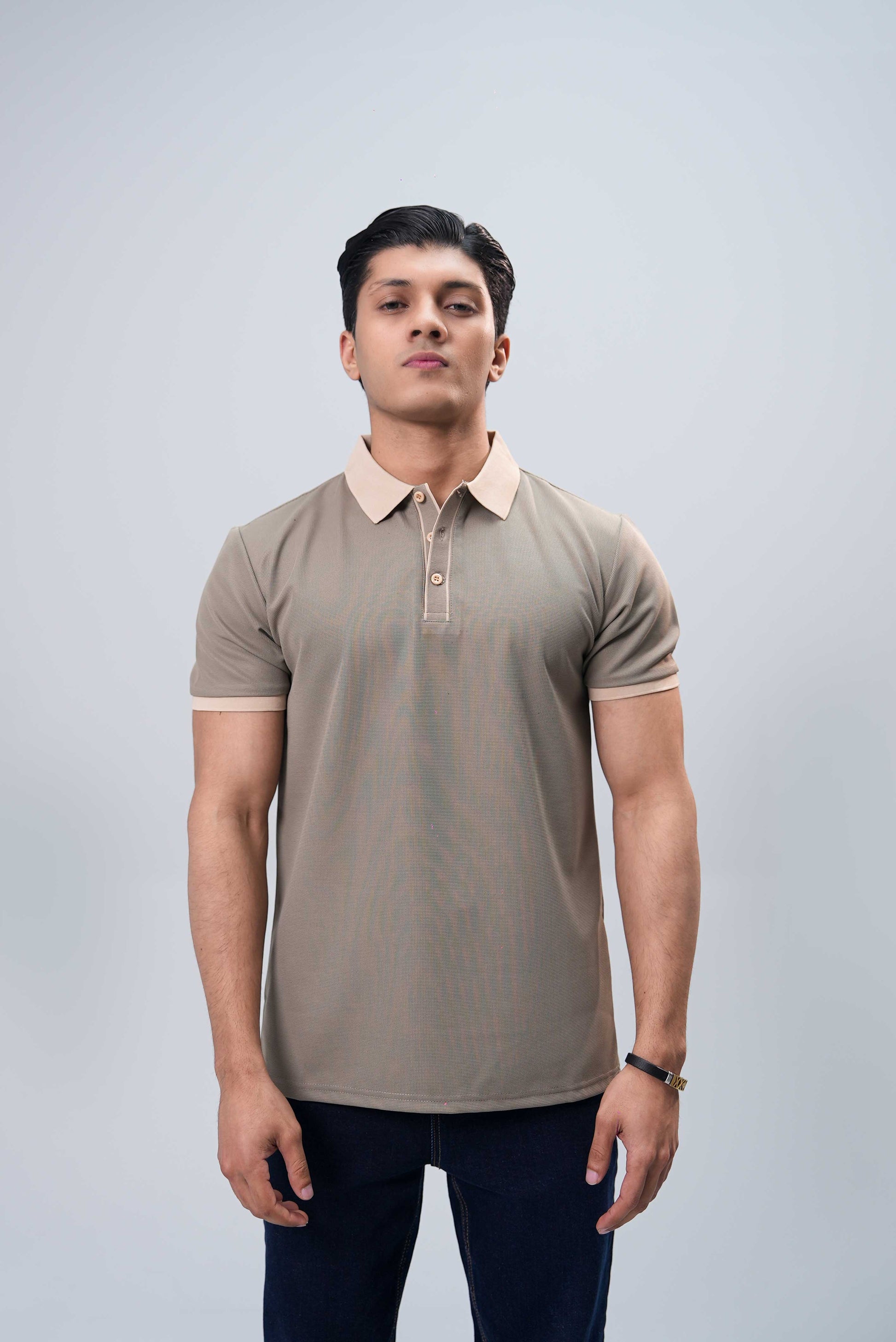 Men’s Essential Plain Polo Shirt – Olive Green