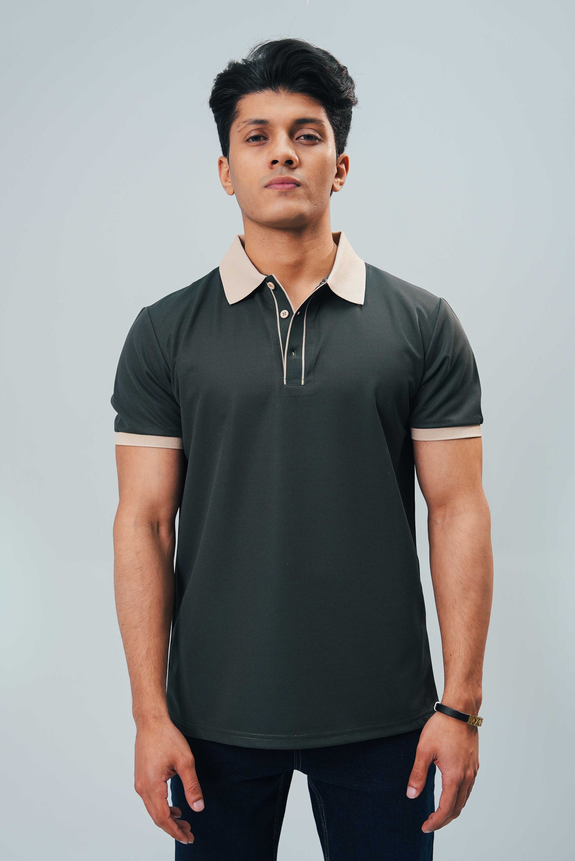 Men’s Essential Plain Polo Shirt – Dark Green