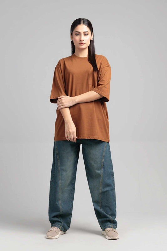 Women Boxy Fit Cotton T-Shirt - Monk Robe