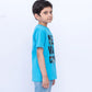Kids Graphic T-Shirt – Cyan Blue