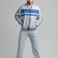 Men's Micro Stretch Active Wear Tracksuit - Silver Grey