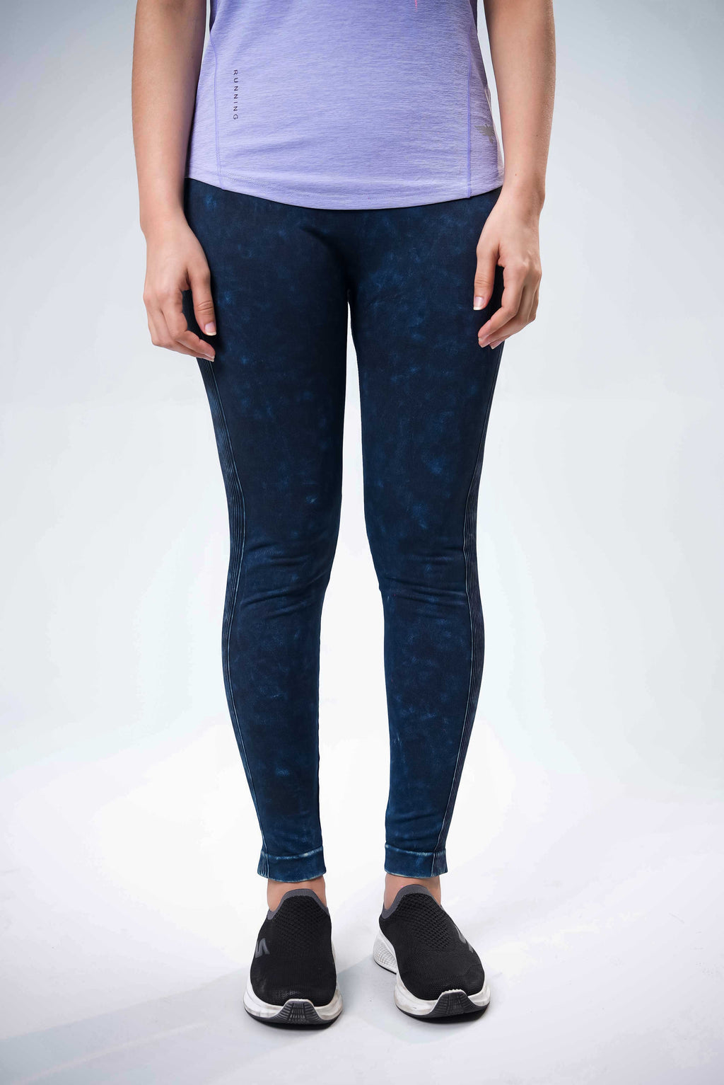 Women Cold Wool Leggings  - Black