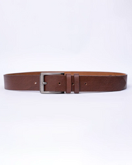 Men Basic Buckle Belt - Brown