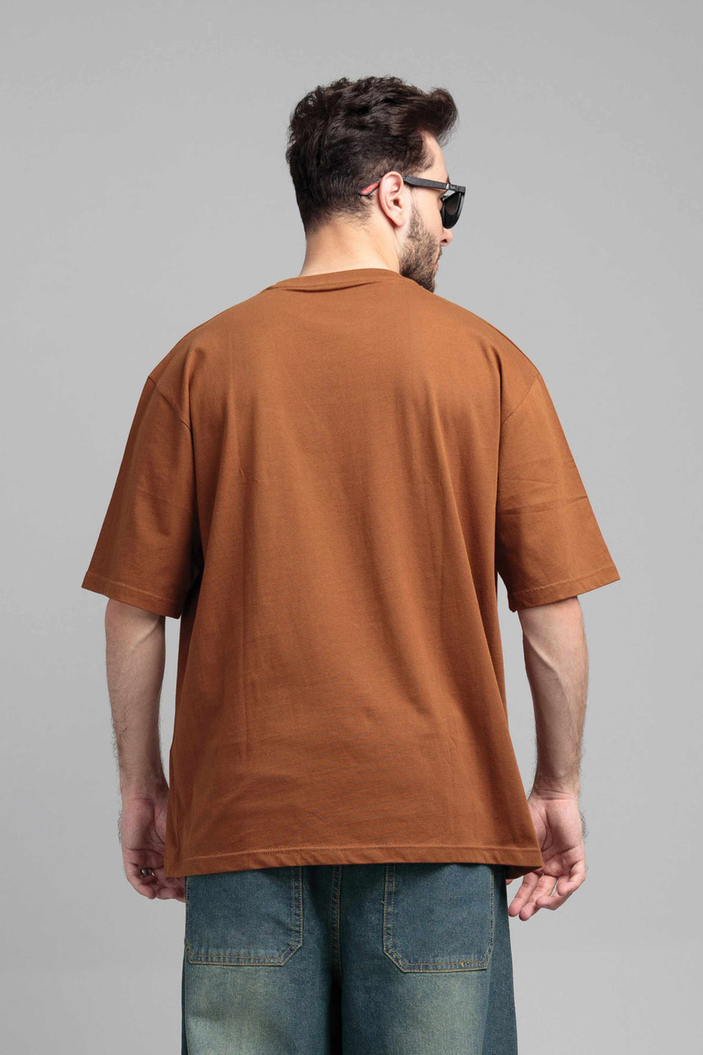 Men Boxy Fit Cotton T-Shirt - Monk Robe
