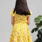 Little Girls' Cotton Blend Long Dress - Yellow