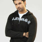 Men Regular Fit Hoodie - Black