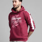 Men Pullover Hoodie with Sleeve Panel - Rhododendron