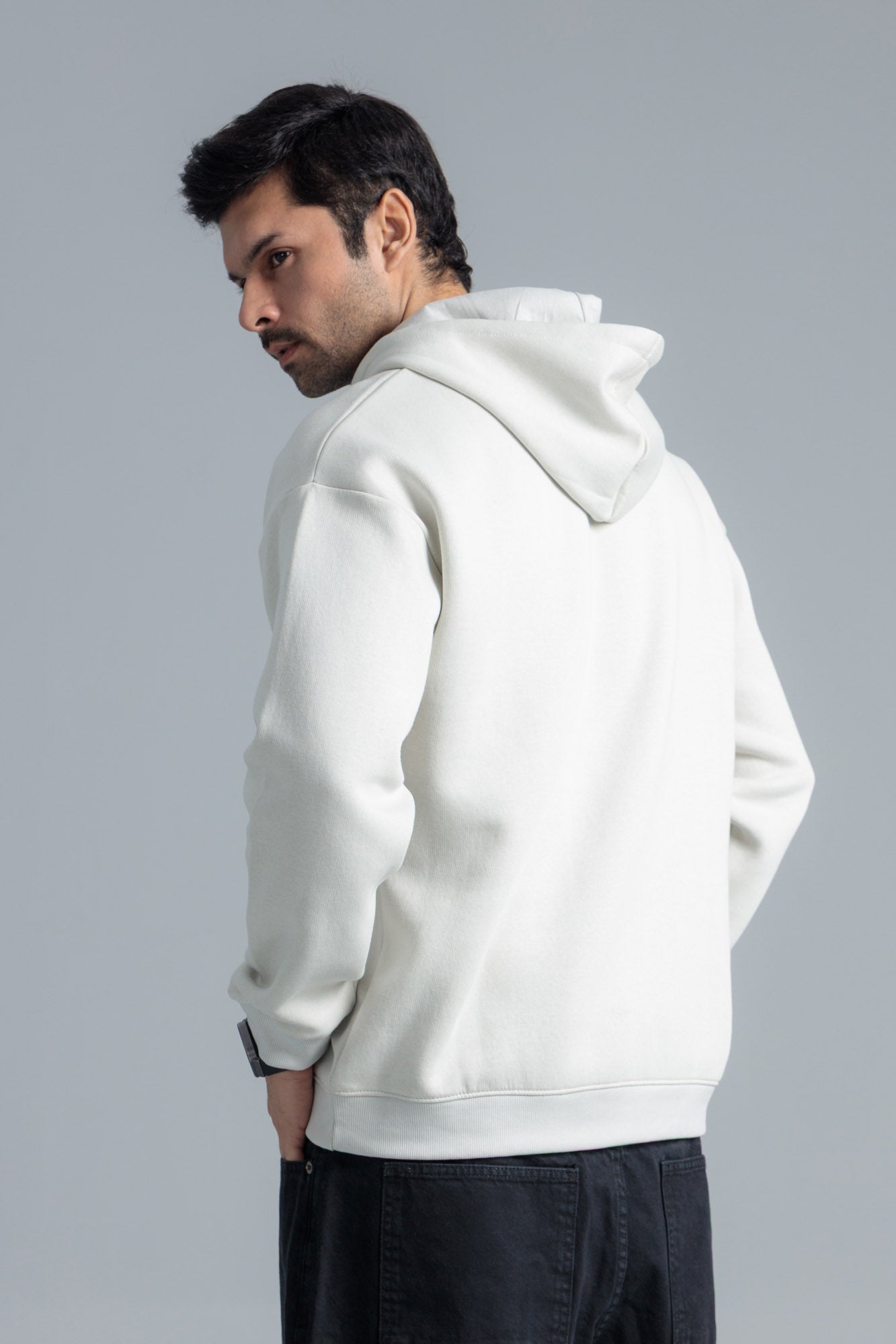 Men’s Oversize Hoodie – Silver Birch