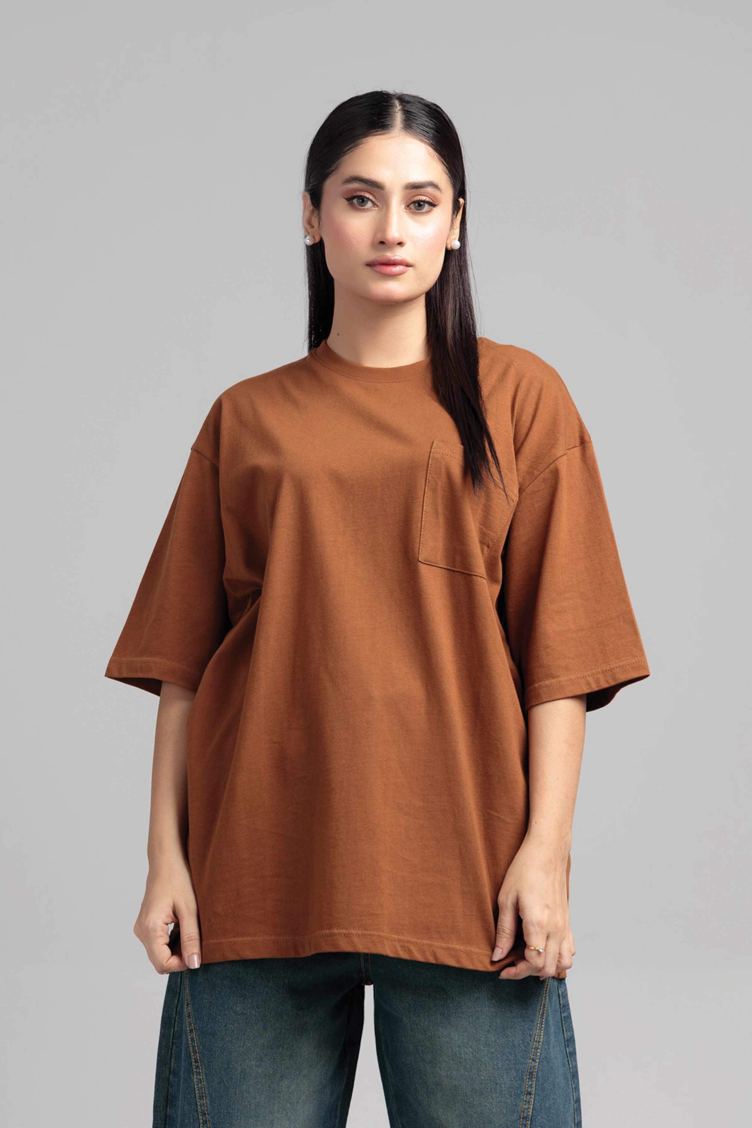 Women Boxy Fit Cotton T-Shirt - Monk Robe