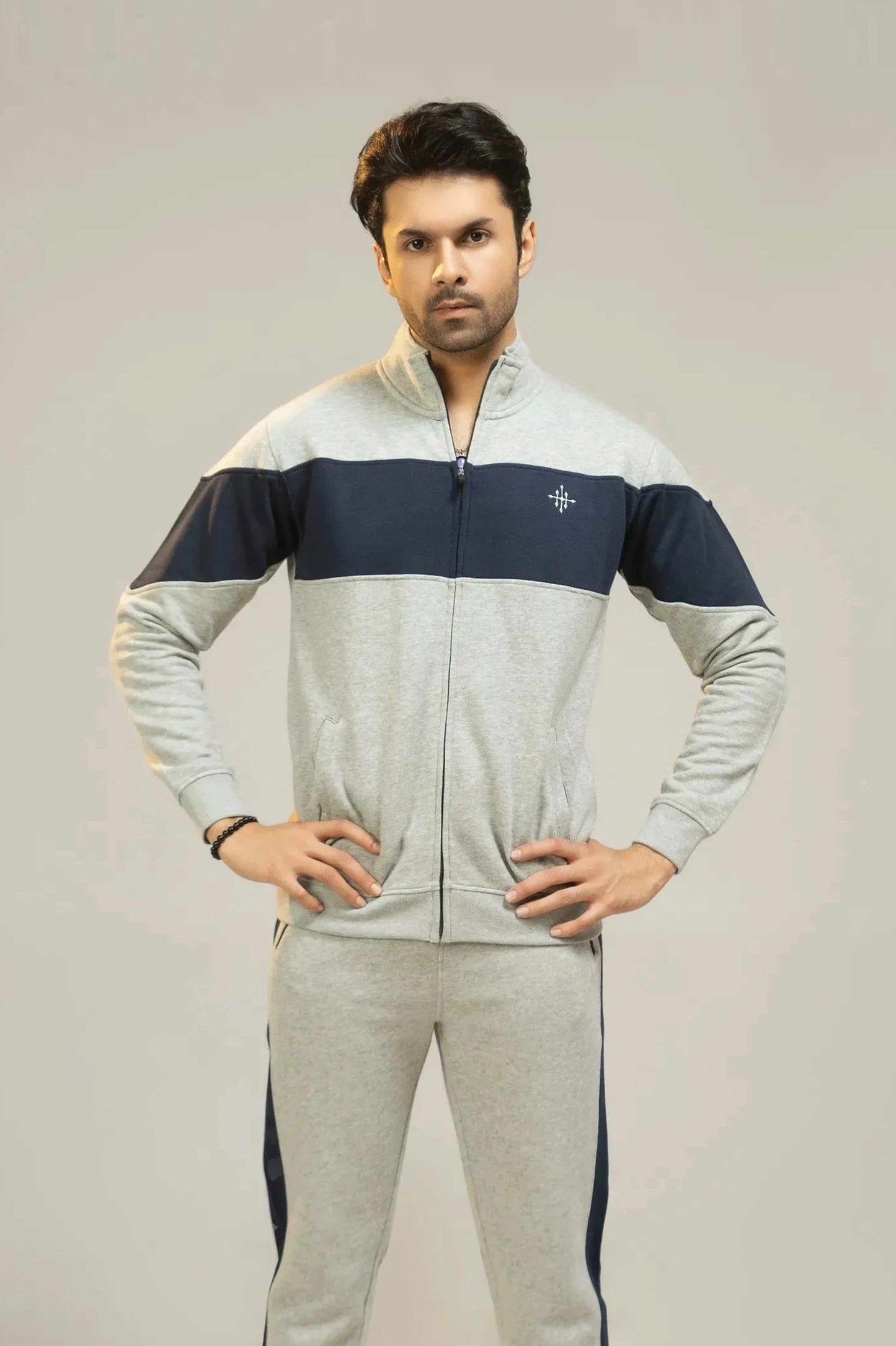 Men’s Grey Fleece Hoodie - Grey