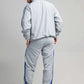 Men's Micro Stretch Active Wear Tracksuit - Silver Grey