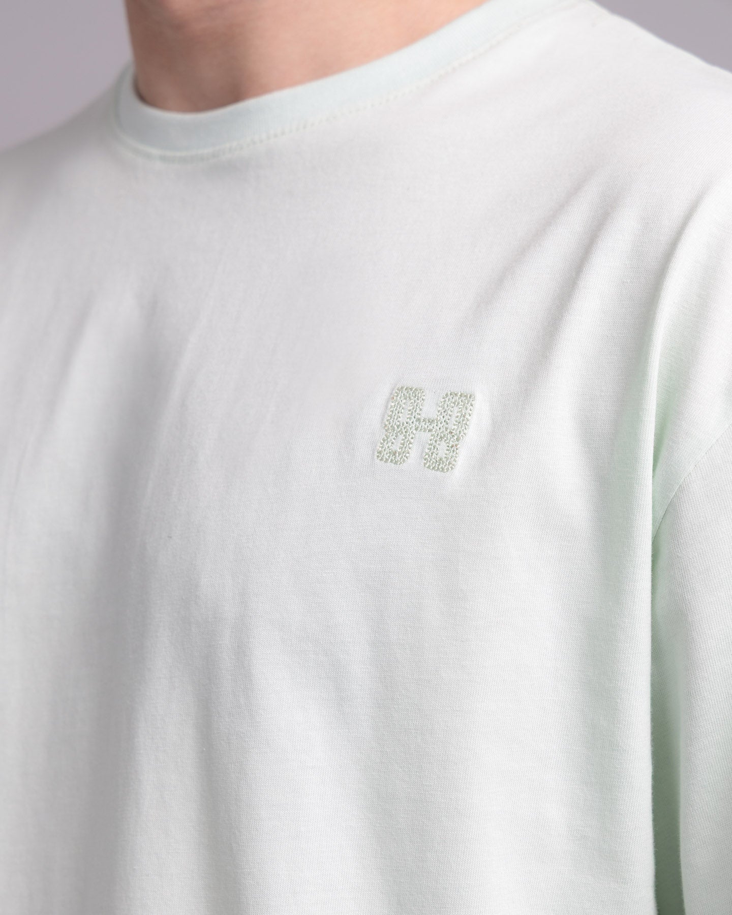 Men Boxy Fit Cotton T-Shirt - Hint of Mint