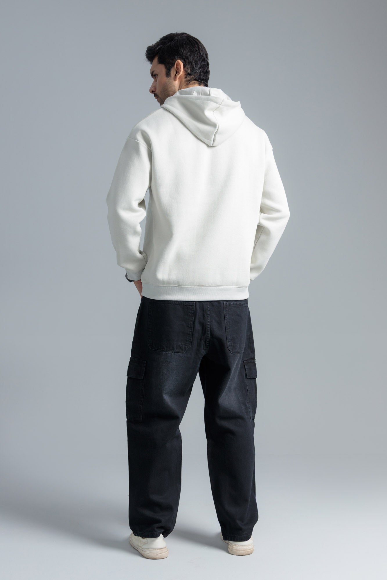 Men’s Oversize Hoodie – Silver Birch