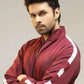 Men Regular Fit Tracksuit – Maroon