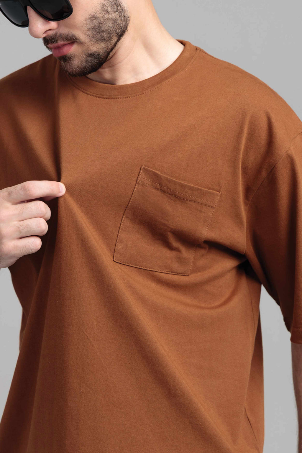 Men Boxy Fit Cotton T-Shirt - Monk Robe