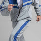 Men's Micro Stretch Active Wear Tracksuit - Silver Grey