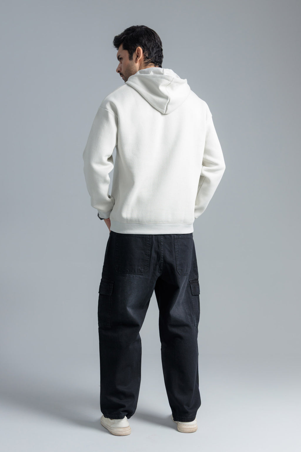 Men’s Oversize Hoodie – Silver Birch