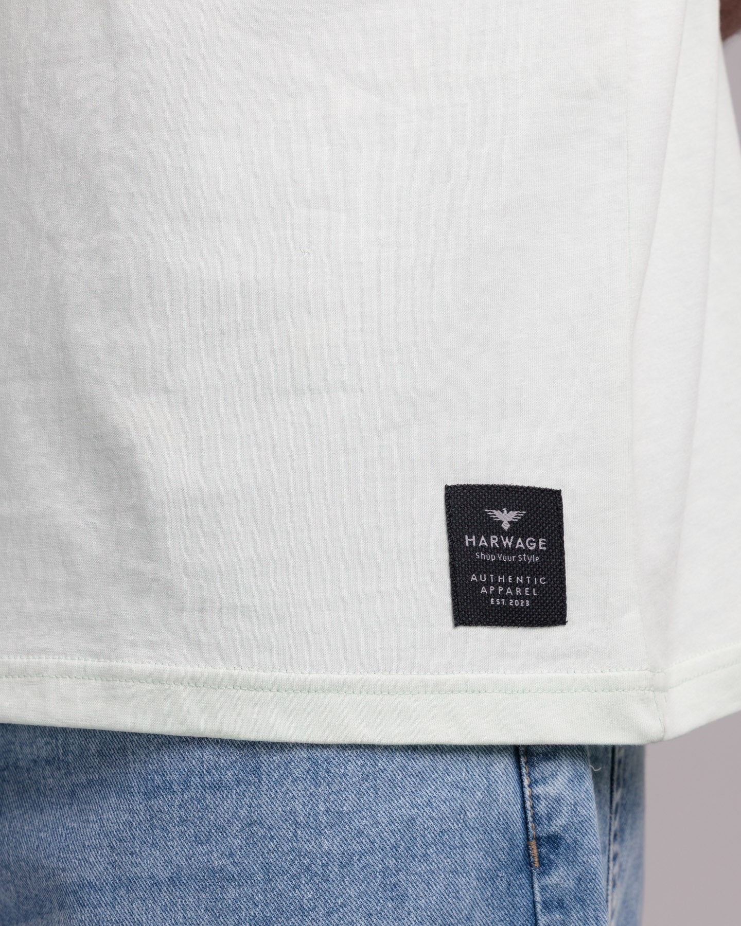 Men Boxy Fit Cotton T-Shirt - Hint of Mint