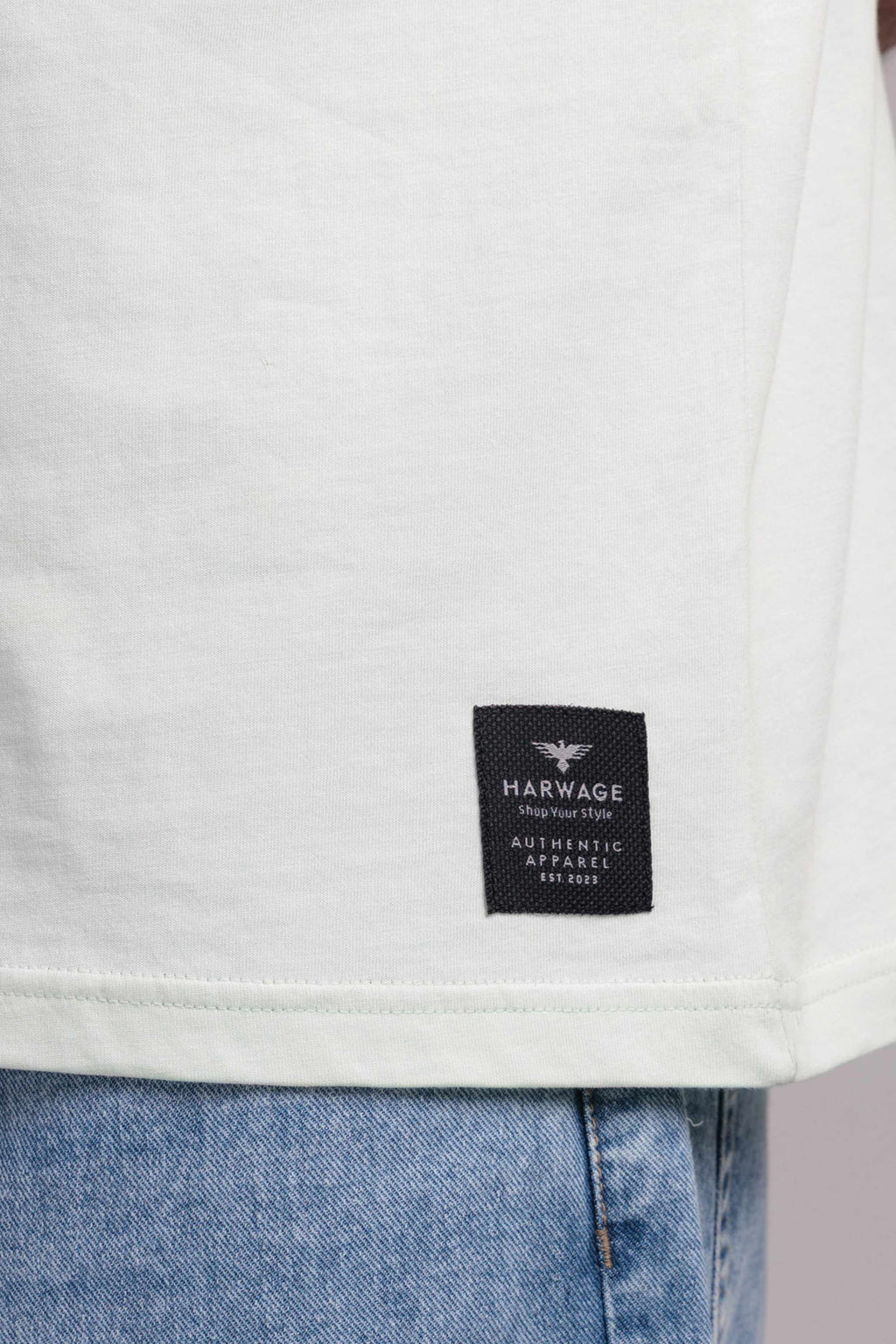 Men Boxy Fit Cotton T-Shirt - Hint of Mint