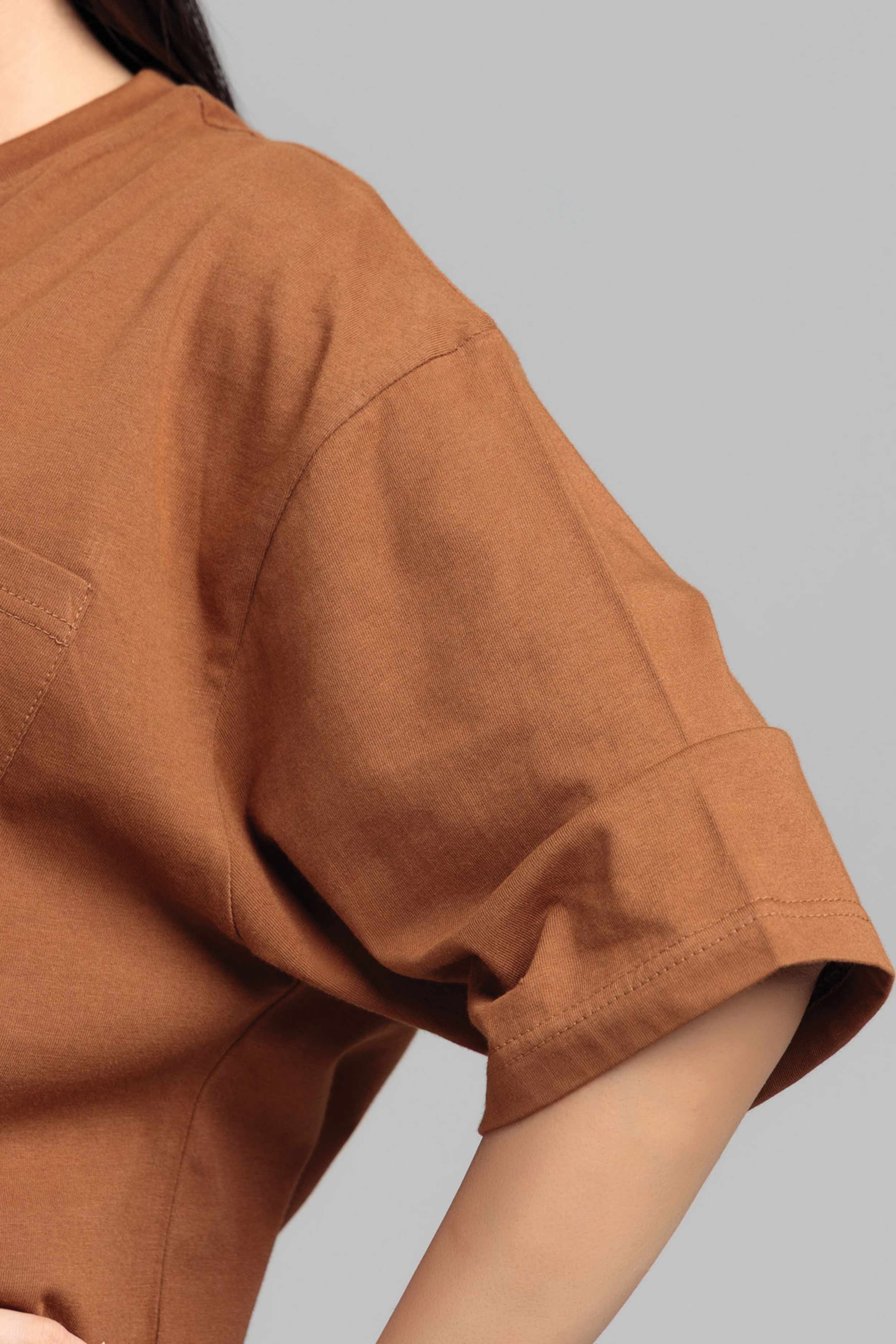 Women Boxy Fit Cotton T-Shirt - Monk Robe