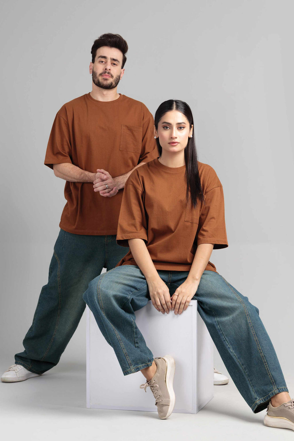 Men Boxy Fit Cotton T-Shirt - Monk Robe