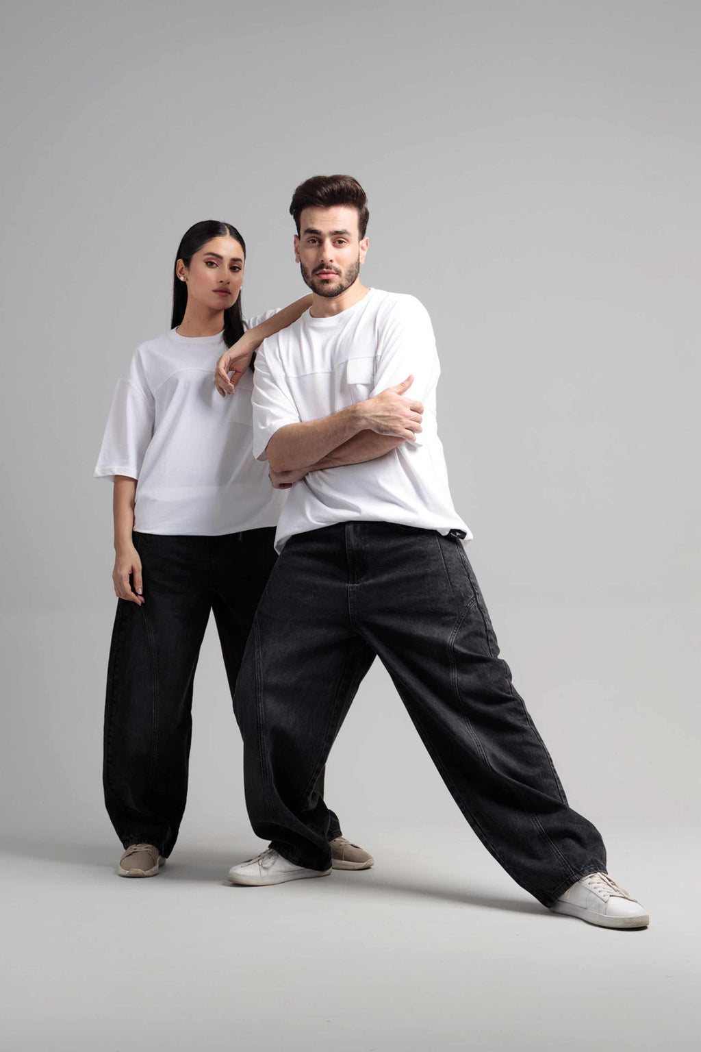 Men Boxy Fit Cotton T-Shirt - White