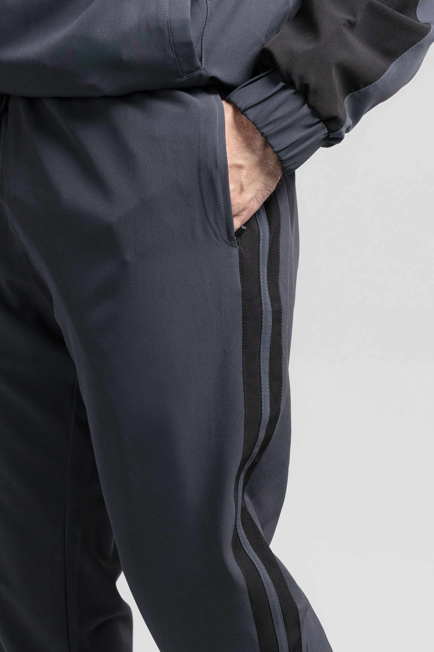 Men's Micro Stretch Active Wear Tracksuit - Charcoal